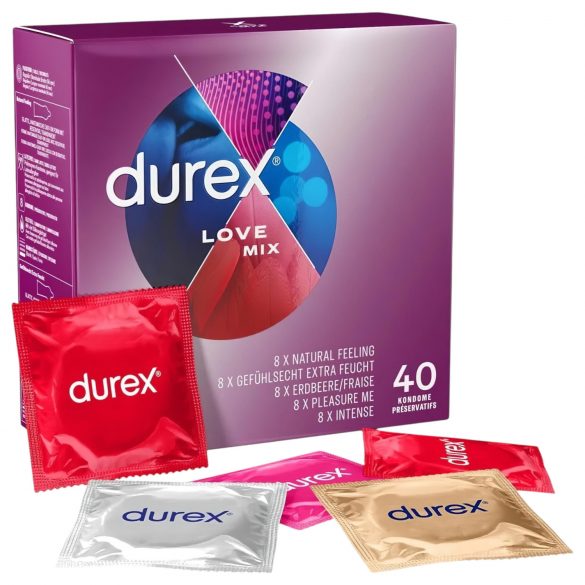 Durex Love Mix - комплект презервативи (40 бр.)