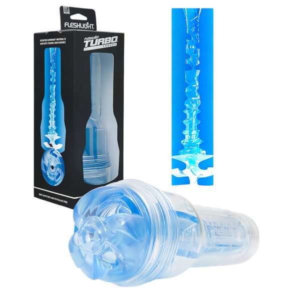 Fleshlight Turbo Thrust - засмукващ мастурбатор (син)