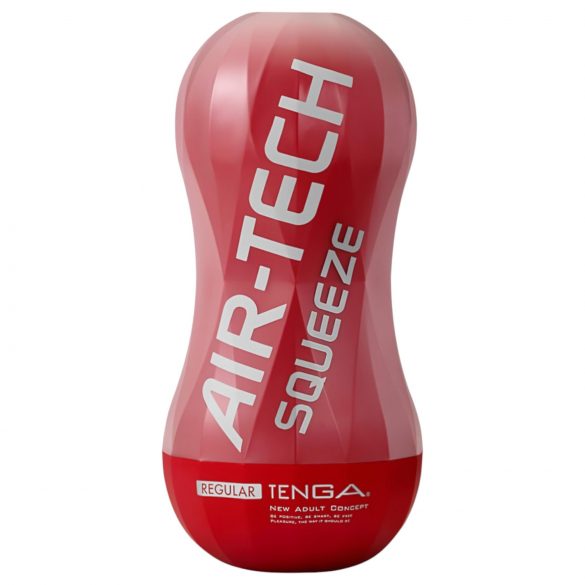 TENGA Air-Tech Squeeze Regular - вакуум мастурбатор (червен)