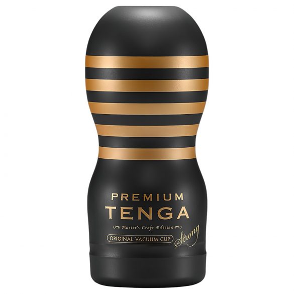 TENGA Premium Strong - еднократен мастурбатор (черен)