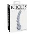 Icicles No. 66 - Извита стъклена анална играчка (прозрачна)