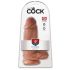 King Cock 9 Chubby - реалистичен пенис с вакуумно захващане 23см маджента