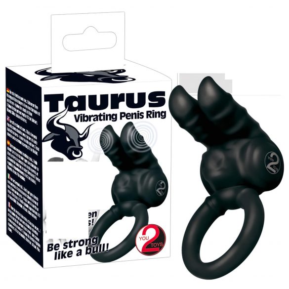 You2Toys Taurus - Двойно вибриращ пръстен (черен)