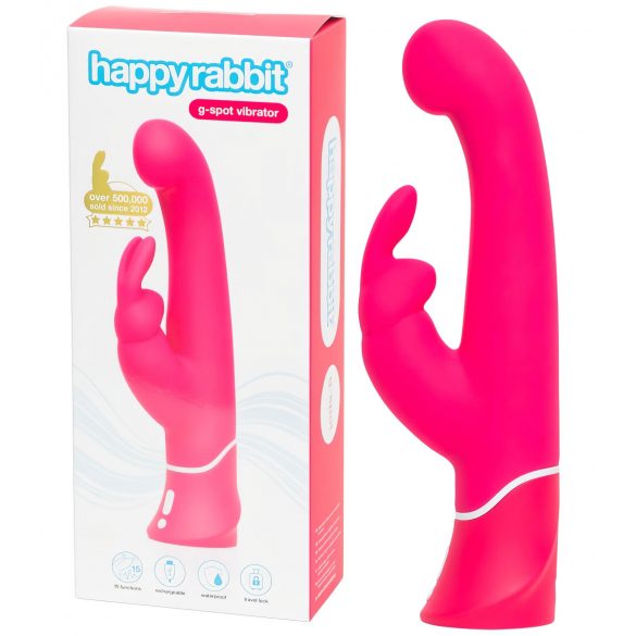 Happyrabbit G-spot - водоустойчив вибратор с клиторен стимулатор (розов)