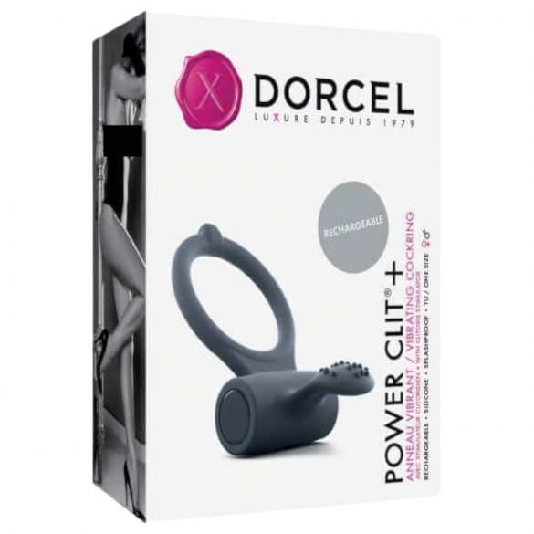 Dorcel Power Clit Plus - акумулаторен вибро пръстен (черен)