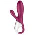 Satisfyer Hot Bunny - умен затоплящ вибратор за клитор (червен)