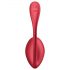 Satisfyer Shiny Petal - червено вибриращо яйце с радио управление