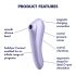 Satisfyer Dual Pleasure - умен въздушен 2в1 вибратор (лилав)