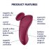 Satisfyer Sexy Secret - умен водоустойчив вибратор за бельо (червен)