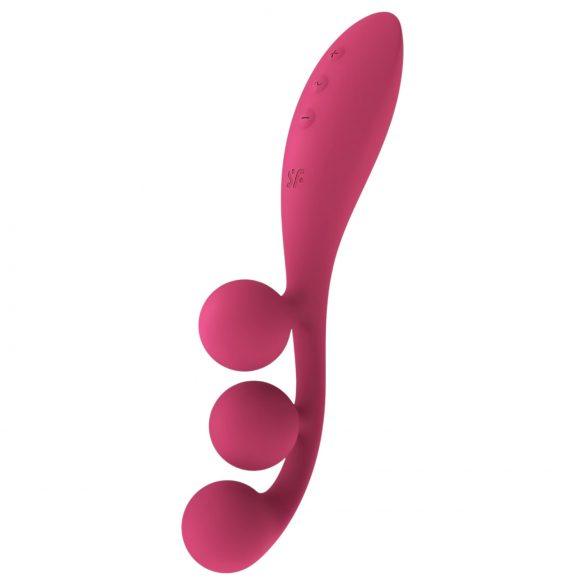 Satisfyer Tri Ball 1 - акумулаторен, многофункционален вибратор (червен)