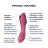 Satisfyer Curvy Trinity 3 - вибриращо удоволствие 2в1 (червено)