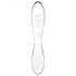 Satisfyer Dazzling Crystal 1 - Двустранно стъклено дилдо (прозрачно)