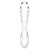 Satisfyer Dazzling Crystal 1 - Двустранно стъклено дилдо (прозрачно)