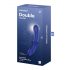 Satisfyer Double Crystal - Двойно стъклено дилдо (синьо)