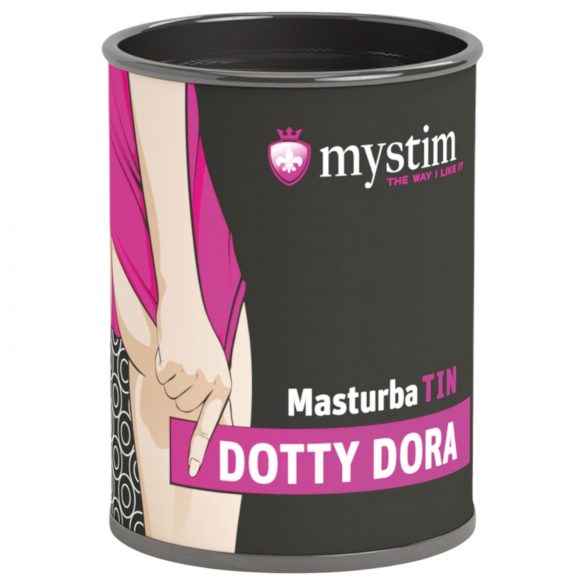 Mystim Dotty Dora - текстуриран мастурбатор (бял)