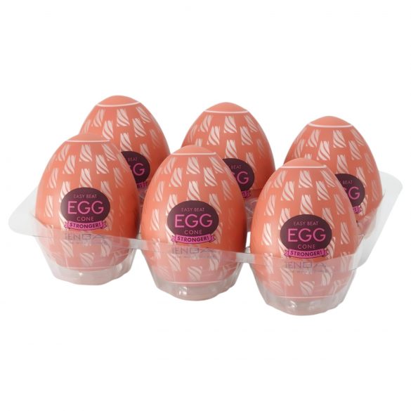 TENGA Egg Cone Stronger - Яйца за мощно удоволствие (6 бр)