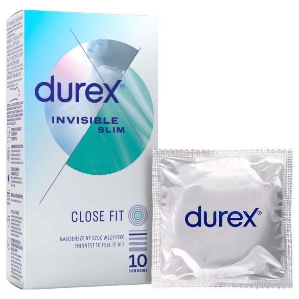 Durex Invisible Slim - ултратънки презервативи (10 бр.)