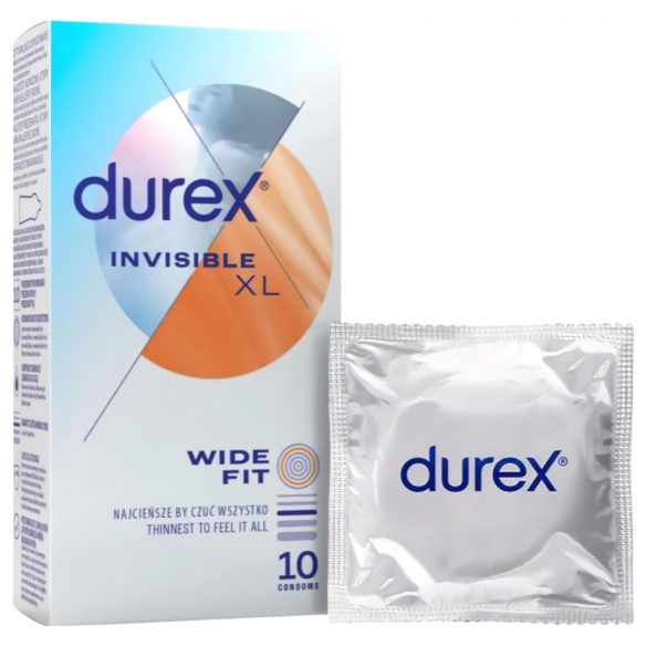 Durex Invisible XL - екстра големи презервативи (10 бр.)