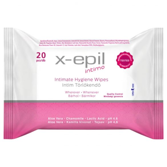 X-Epil Intimo - интимни кърпички (20 бр.)