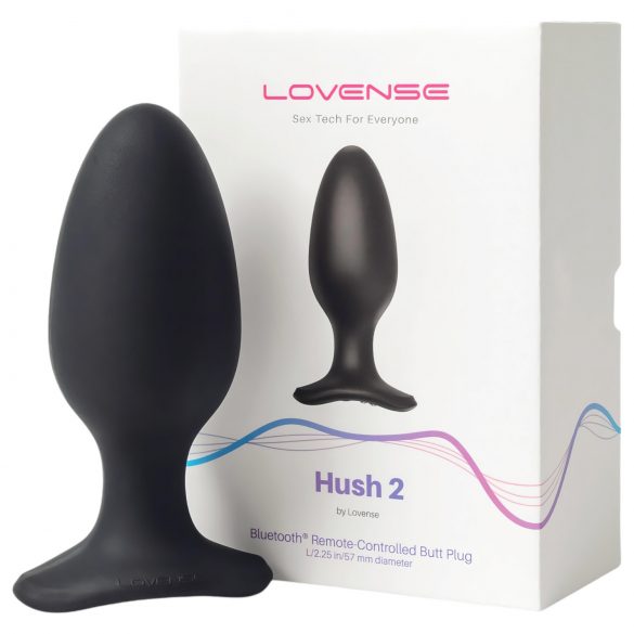 LOVENSE Hush 2 L - акумулаторен анален вибратор (57mm) - черен