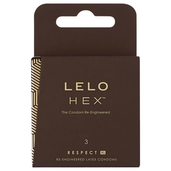 LELO Hex Respect XL - луксозен презерватив (3бр)