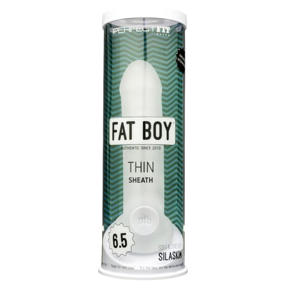 Тесен Fat Boy пенис ръкав (17см) - млечно бяло