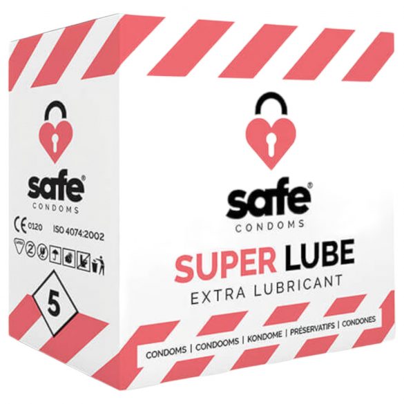 SAFE Super Lube - екстра лубрикант презервативи (5 бр.)